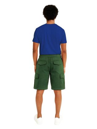 Imagem de Calça Sarja Cargo Vira Bermuda Com Elástico e Cordão