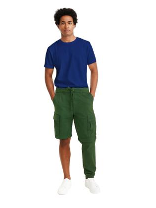 Imagem de Calça Sarja Cargo Vira Bermuda Com Elástico e Cordão