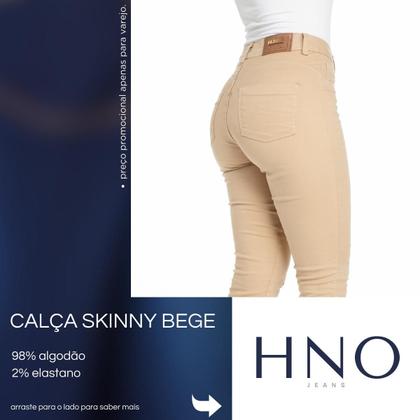 Imagem de Calça Sarja HNO Skinny Color Bege Premium