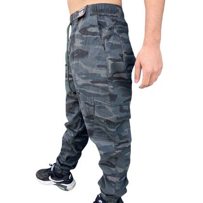 Imagem de Calça Sarja Masculina Jogger Camuflada Elástico Premium