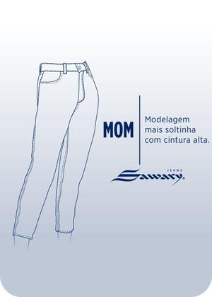 Imagem de Calça Sarja Sawary Mom - 276970 - VERDE MILITAR 38