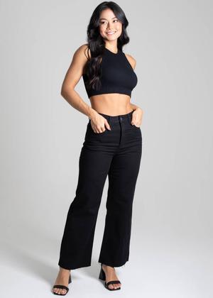 Imagem de Calça Sarja Sawary Wide Leg - 276881 Preto