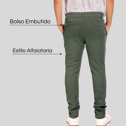 Imagem de Calça Sarja Social Masculino Infantil de Menino Alfaiataria