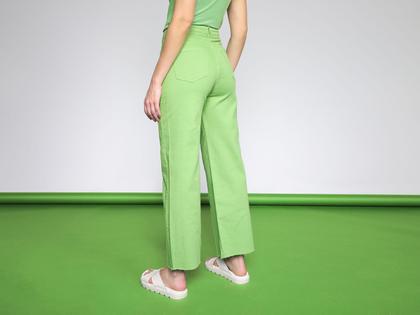 Imagem de Calça Sarja Vista Magalu Wide Leg Maravilhosa