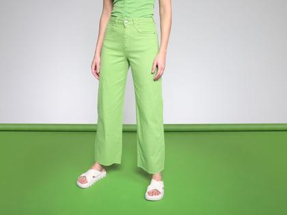 Imagem de Calça Sarja Vista Magalu Wide Leg Maravilhosa