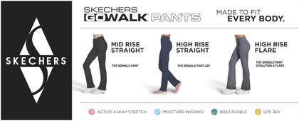 Imagem de Calça Skechers Go Walk High Waisted Joy para mulheres, azul marinho