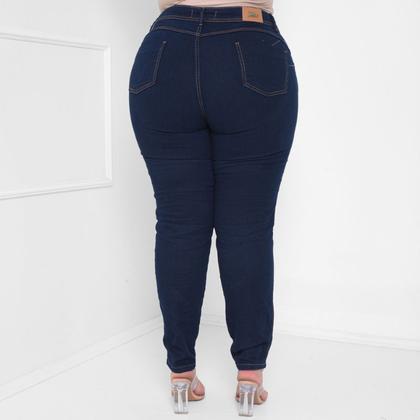 Imagem de Calça Skinny Plus Size Jeans lavagem escura com lycra Taiga Faraya