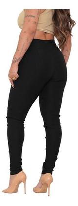 Imagem de Calça Social Feminina Com Lycra Clochard Laço Cintura Alta