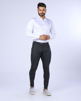 Imagem de Calça Super Skinny Masculina Elastano Lycra Linha Premium super luxo alfaiataria pronta entrega