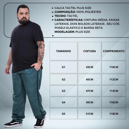 Imagem de Calça Tactel Masculina Plus Size