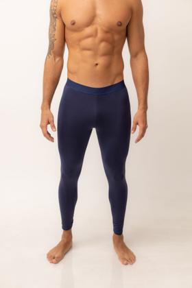 Imagem de Calça Térmica Masculina Segunda Pele Esportiva Compressão Proteção Solar