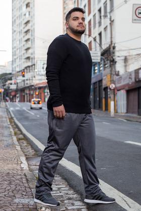 Imagem de Calça Treino Plus Size Masculina Esporte Cintura com Elástico 108