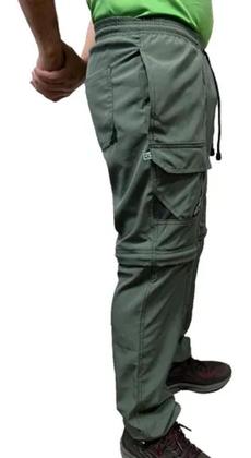 Imagem de Calça Vira Bermuda Mar Negro Com Elastano Pesca Uv+50 Hidronatic P Ao G3 6 Bolsos Secagem Rápida