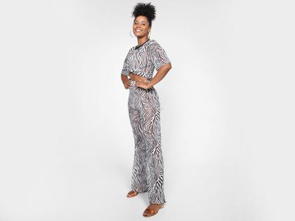 Imagem de Calça Vista Magalu Tule Flare Estampada