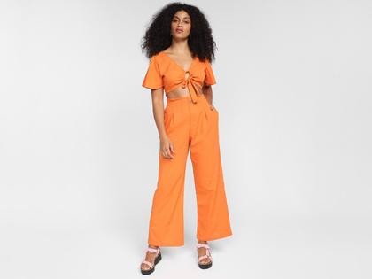 Imagem de Calça Vista Magalu Wide Leg Manihi Cintura Elástica