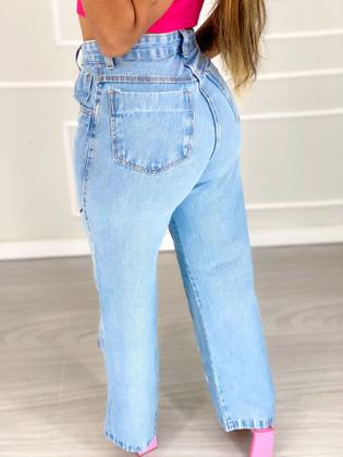 Imagem de Calça wide leg estampada feminina jeans