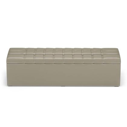 Imagem de Calçadeira Alpha 160 Queen Decorativa N-030 Veludo Bege Aradecor