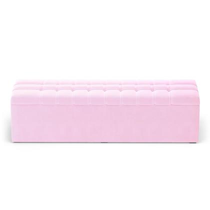 Imagem de Calçadeira Alpha 195 Modulada Estofada Z-021 Sued Rosa Bebê Aradecor