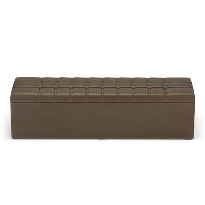 Imagem de Calçadeira Alpha Estofada 160 para Cama Box Queen N-029 Veludo Capuccino Aradecor