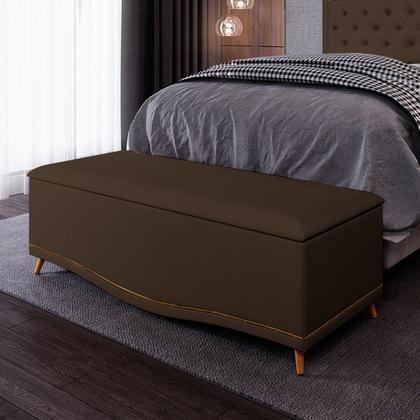 Imagem de Calçadeira Baú Queen 160cm Imperial J02 Veludo Chocolate - Mpozenato