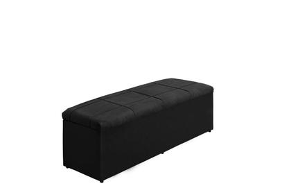 Imagem de Calçadeira Baú Raissa 120 cm Suede Preto