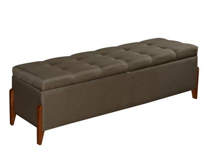 Imagem de Calçadeira Baú Recamier Sapateira Viena 135 cm P/ Cama de Casal em Linho