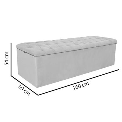 Imagem de Calçadeira Com Baú Estofada Espanha 160cm Queen Size Para Cama Box Suede Marrom - Gat Magazine