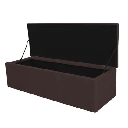Imagem de Calçadeira Com Baú Estofada Espanha 160cm Queen Size Para Cama Box Suede Marrom - Gat Magazine