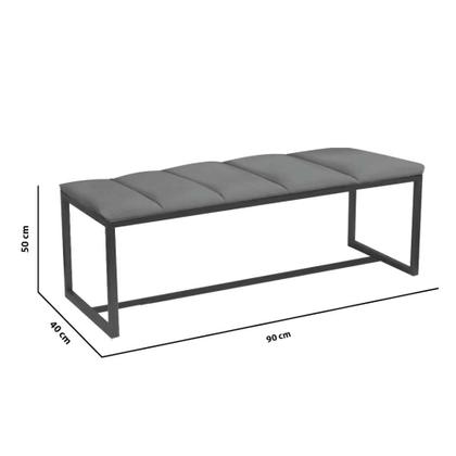 Imagem de Calçadeira Industrial Carla 90cm Solteiro Quarto Box Cama Ferro Dourado Suede Verde - Ahz Móveis