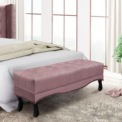 Imagem de Calçadeira Recamier Queen 1,60m Vicenza Veludo Lilás - Pallazio
