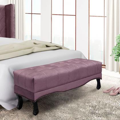 Imagem de Calçadeira Recamier Queen 1,60m Vicenza Veludo Uva - Pallazio