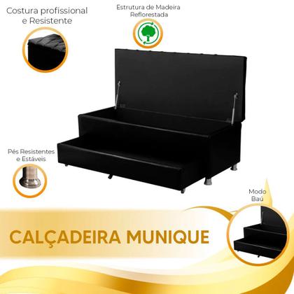 Imagem de Calçadeira Sapateira Baú Munique 140cm de Largura Courano Star Confort