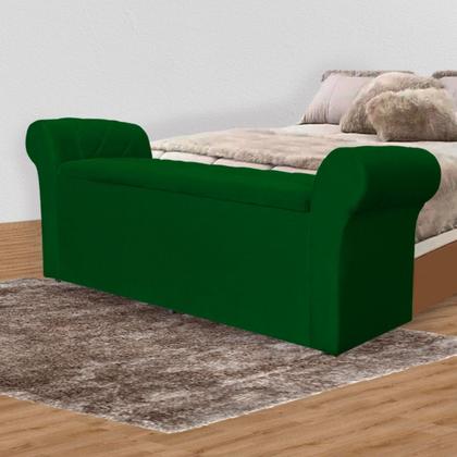 Imagem de Calçadeira Sapatos Baú Cancun Estofada 195 cm King Suede