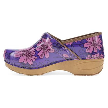 Imagem de Calçado leve e antiderrapante Dansko XP 2.0 para conforto e suporte. Ideal para profissionais de longa data - enfermagem, veterinários e profissionais de saúde - Purple Bloom, 6,5 a 7 milhões de EUA