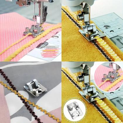 Imagem de Calcador sapata sapatilha para elástico cordões maquinas costura domestica caseira