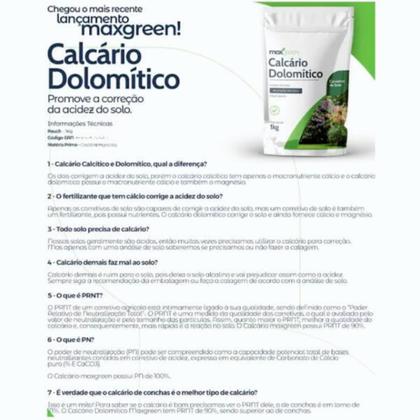 Imagem de Calcario Dolomítico Maxgreen Forth 1 Kg Corretivo De Solo