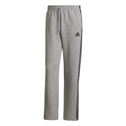 Imagem de Calças Adidas Essentials Fleece Open Hem com 3 listras para homens