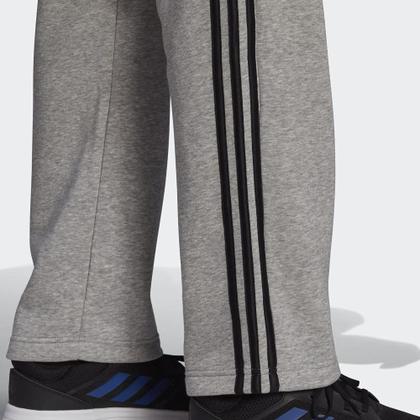 Imagem de Calças Adidas Essentials Fleece Open Hem com 3 listras para homens