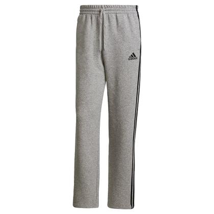 Imagem de Calças Adidas Essentials Fleece Open Hem com 3 listras para homens