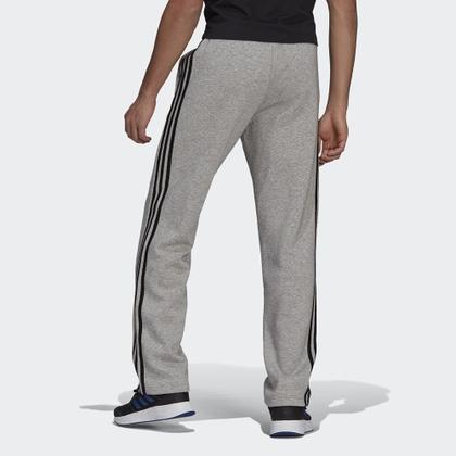 Imagem de Calças Adidas Essentials Fleece Open Hem com 3 listras para homens