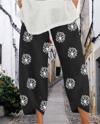 Imagem de Calças Capris Medlor Boho 2025 com estampa de verão para mulheres