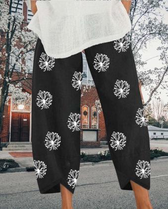 Imagem de Calças Capris Medlor Boho 2025 com estampa de verão para mulheres