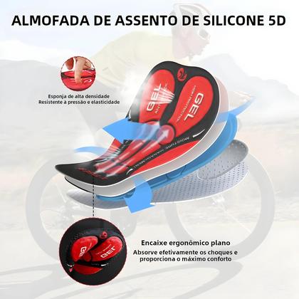 Imagem de Calças De Ciclismo Masculinas X-TIGER Com Almofada 5D, À Prova De Choque, Respirável, Secagem