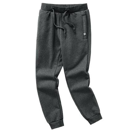 Imagem de Calças De Moletom Masculinas plus Size De Inverno, Grossas E Quentes, Com Forro De Lã, Bolsos Com