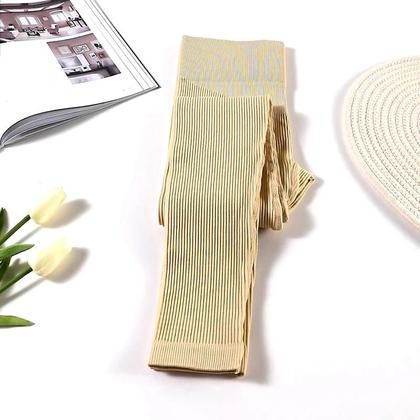 Imagem de Calças de Yoga Cintura Alta Sem Costura - Leggings Super Elásticas para Fitness e Treino