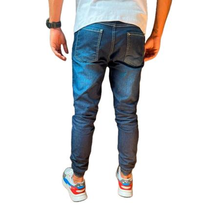 Imagem de Calças Jogger Jeans Camuflada Masculina Com Punho Elástico