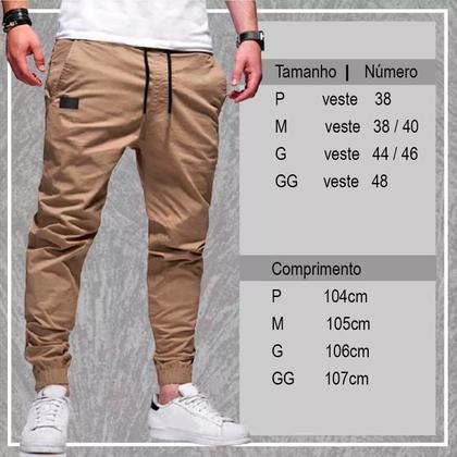 Imagem de Calças Jogger Jeans Camuflada Masculina Com Punho Elástico