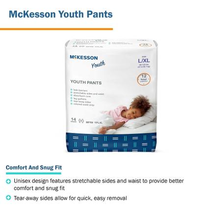 Imagem de Calças Juvenis McKesson Overnight Pediatric (60-120 lbs) - Tamanho 14x4