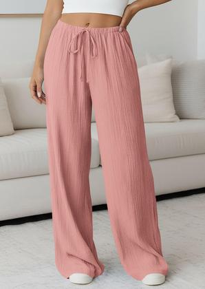 Imagem de Calças largas PRETTYGARDEN, verão 2026, cintura alta, rosa