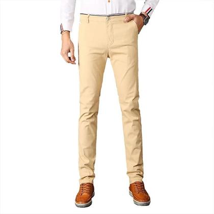 Imagem de Calças Masculinas Slim Fit - 6 Cores - Estilo Coreano e Casual para Trabalho